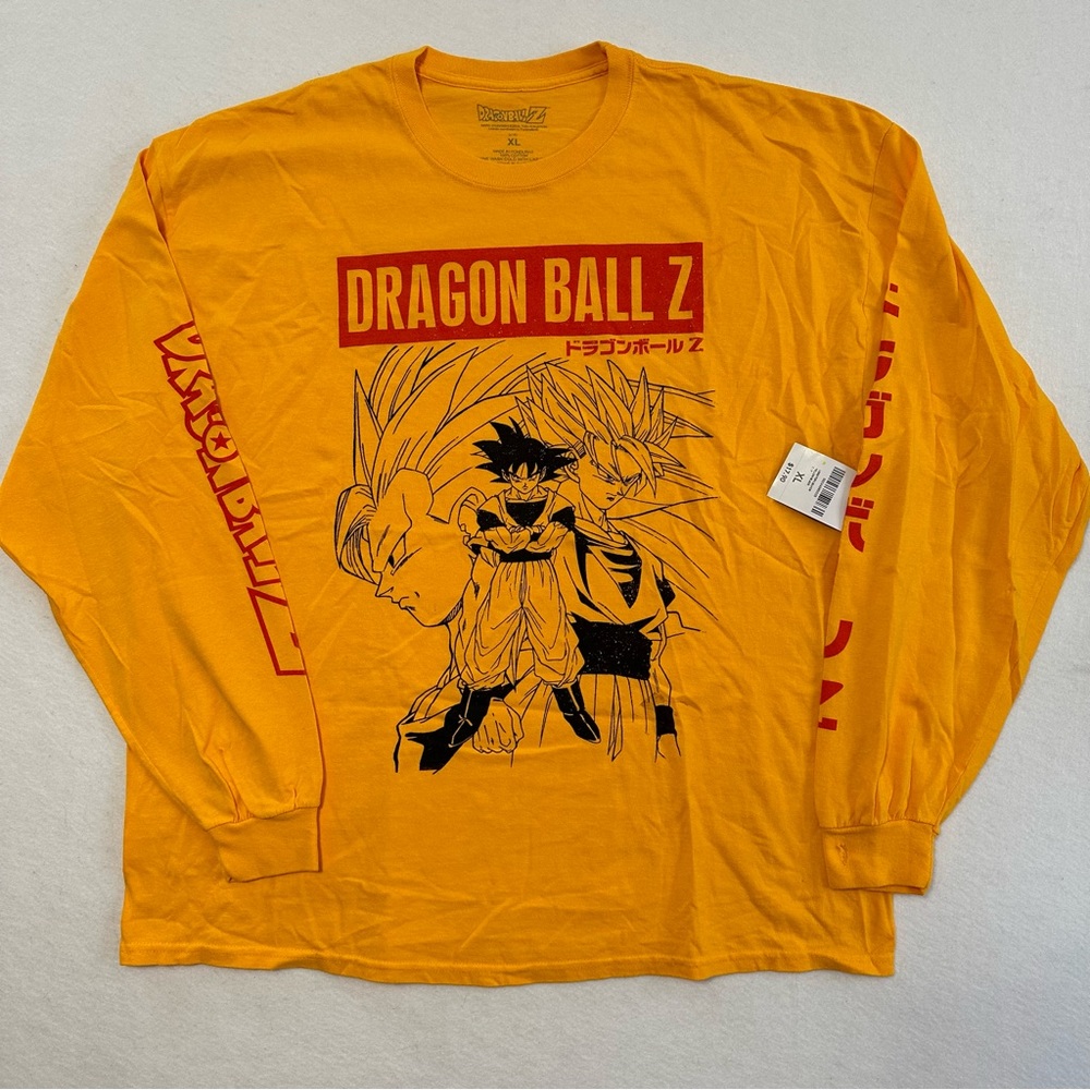 Dragon Ball Z Super Saiyan Long Sleeve T-Shirt Size XL Trunks Vegeta Goku Gohan